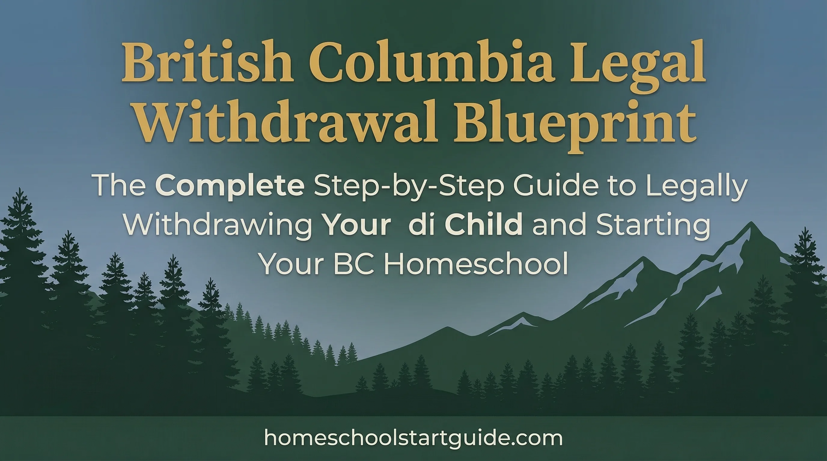 British Columbia Legal Withdrawal Blueprint — Your Complete Guide to Legally Withdrawing from School to Homeschool in BC