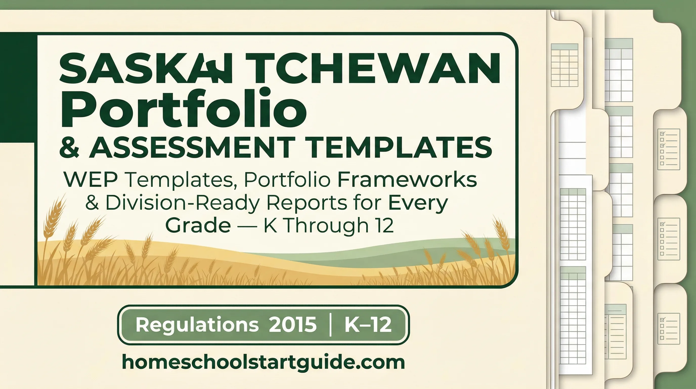Saskatchewan Portfolio & Assessment Templates — The Complete Documentation System for Saskatchewan Home-Based Education