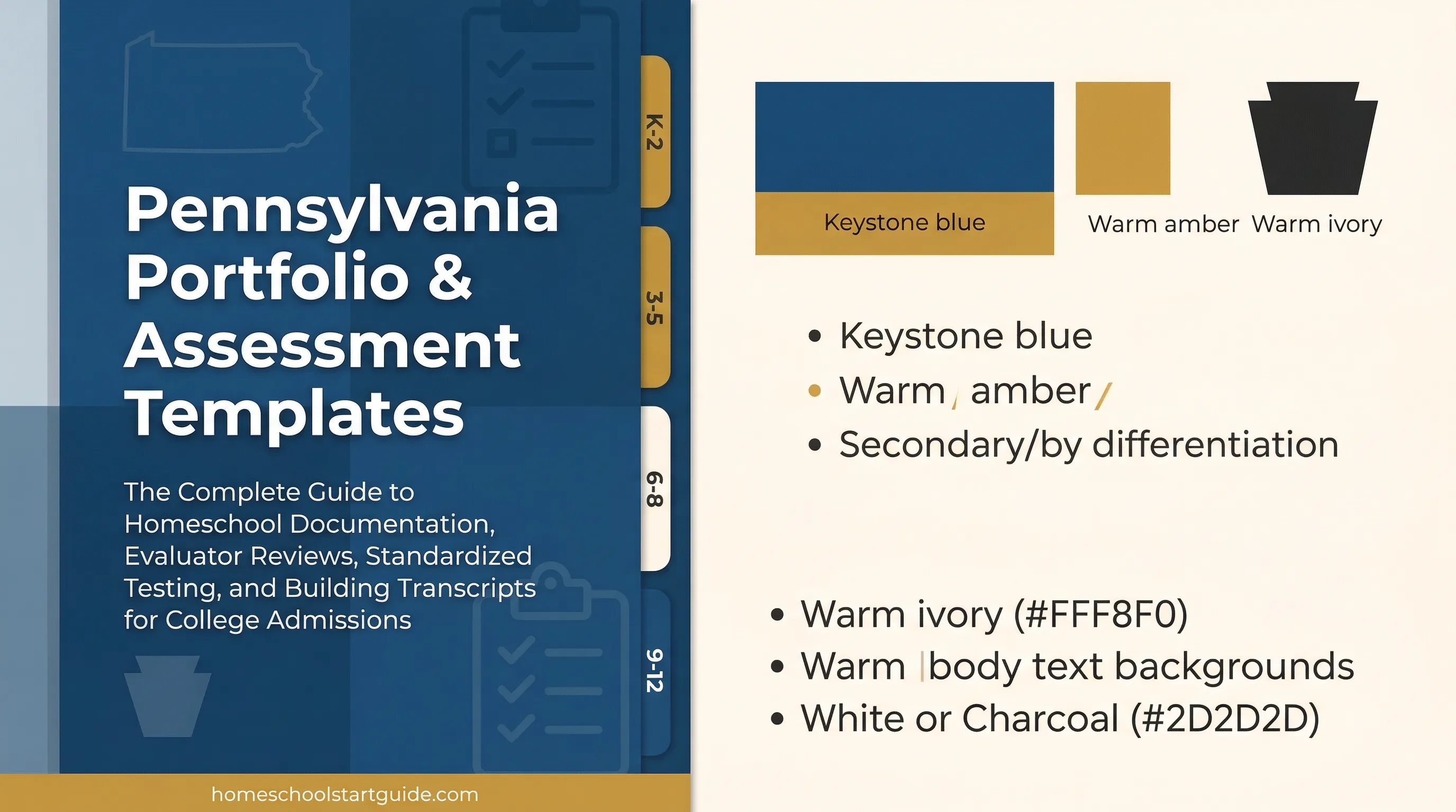 Pennsylvania Portfolio & Assessment Templates — Evaluator-Ready Documentation, Grade-Banded Frameworks, Standardized Testing Guidance, and High School Transcripts for Your PA Homeschool