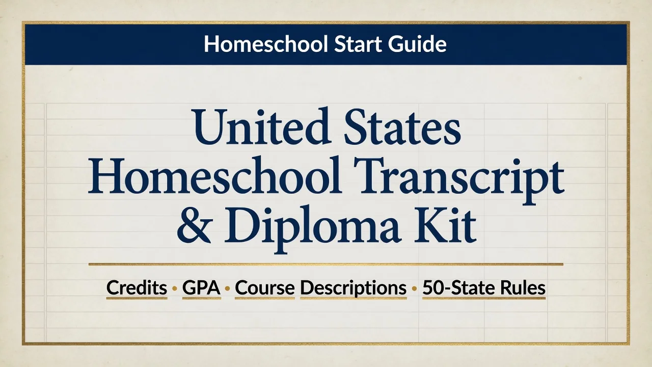 US Homeschool Transcript & Diploma Kit — Records That Get Accepted
